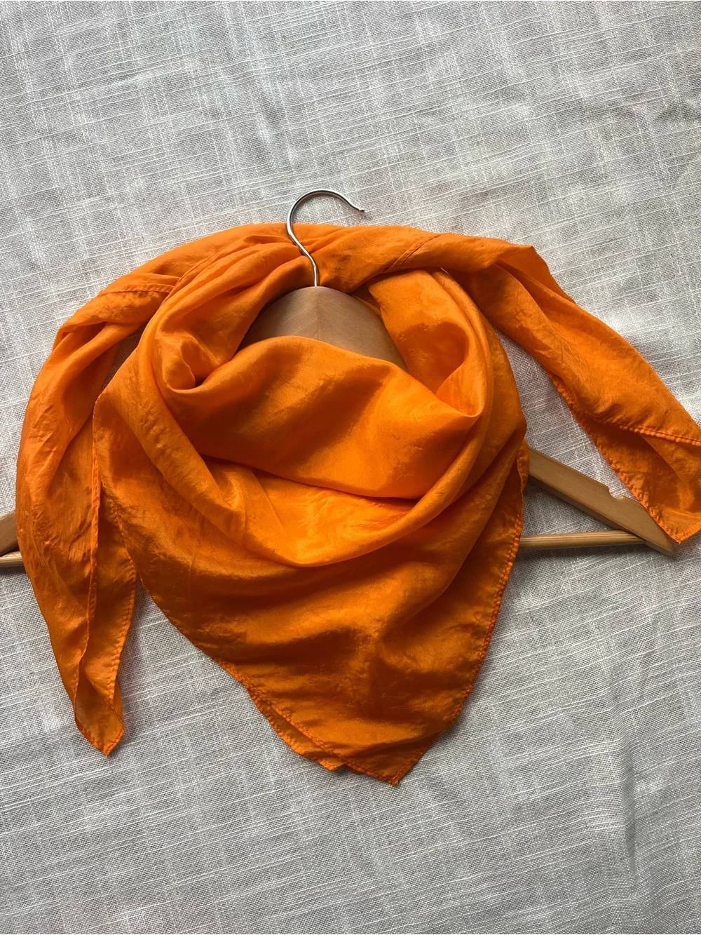 Pure Silk Orange Scarf